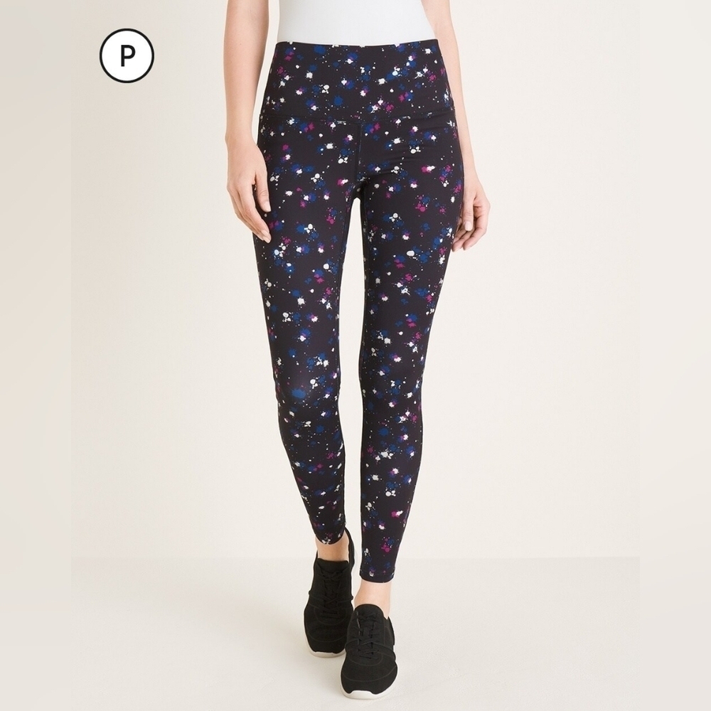 CHICO'S Zenergy Paint-Spatter Leggings Size 16